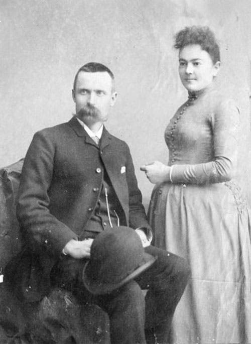 Sprague-Abner-Alberta_NPS_500 Abner (38) and Alberta Sprague shortly after their marriage.