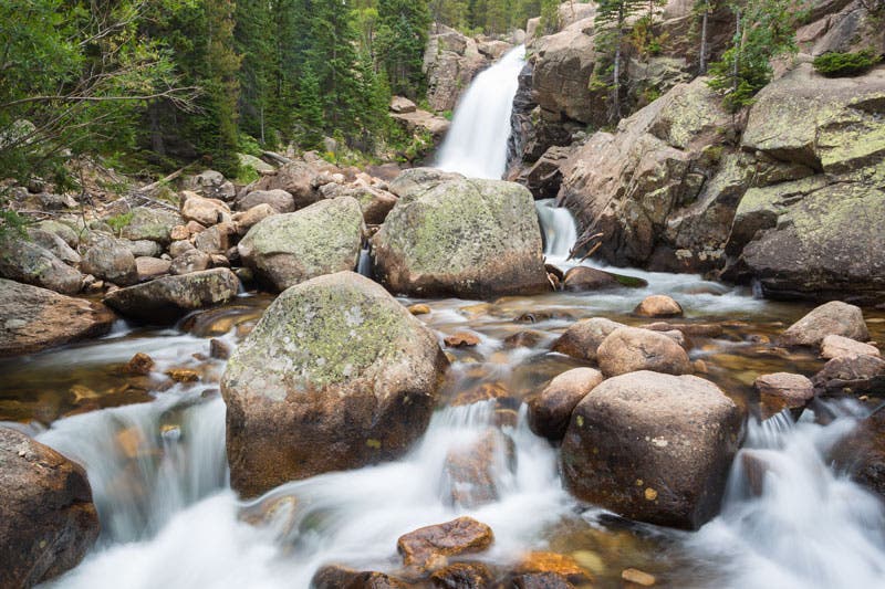 Alberta Falls in Rocky Mountain National Park in Rocky Mountain National Park