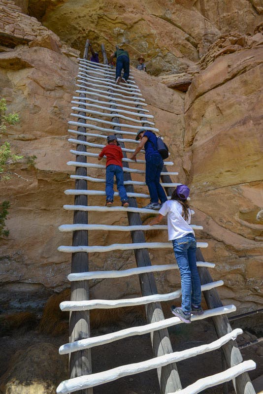 Greg Thornwall from Boonsboro, Maryland - Climbing the Ladder, Mesa Verde National Park