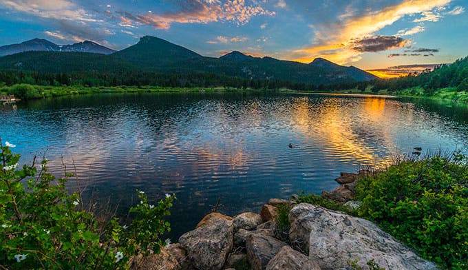 RM-Lily-Lake-Sunset_DP_680 Sunset at Lily Lake in Rocky Mountain National Park
