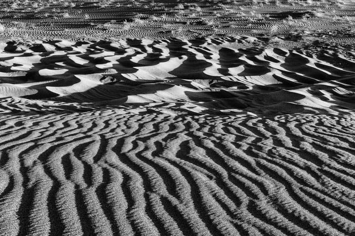 Evening shadows at Great Sand Dunes National Park