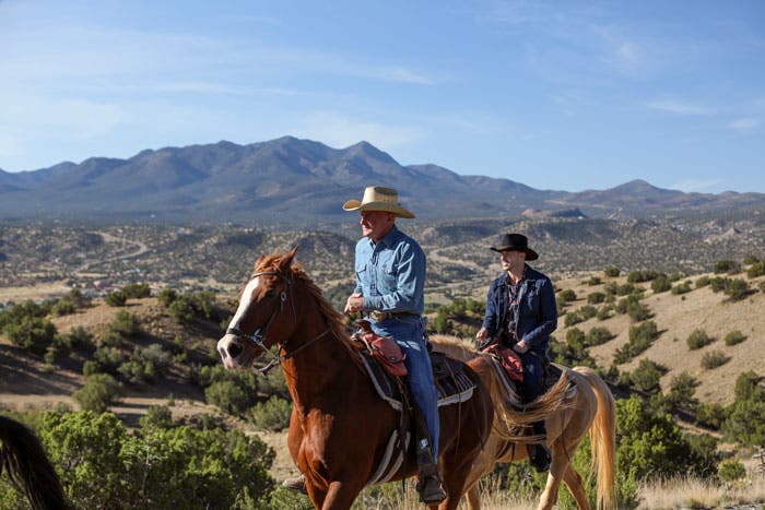 SantaFee-Horseback-CerrillosHilsSP_courtesy_700 Riding horseback in Cerrillos Hills State Park in Santa Fe County