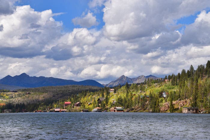 Town of Grand Lake from the boat launch