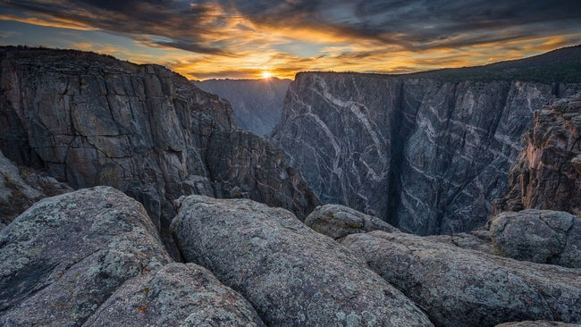 Sunset at Painted Wall in Black Canyon of the Gunnison National Park