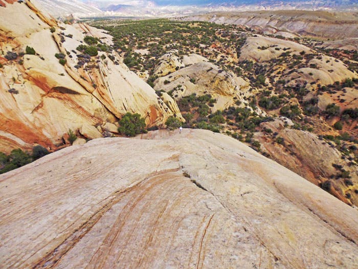 Sound of Silence Loop Trail hiker in Dinosaur National Monument