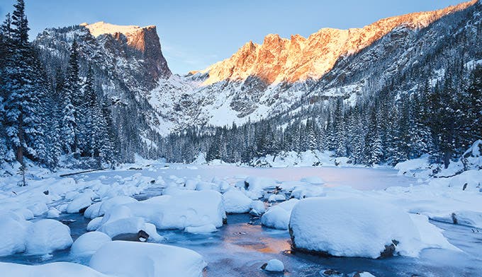 Dream Lake in Winter at Rocky Mountain National Park