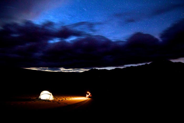 Tent camping on the dunes at Great Sand Dunes National Park