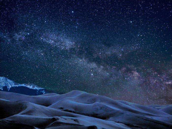 GreatSandDunes-MilkyWay_NPSPatrickMyers_700 The Milky Way over Great Sand Dunes National Park