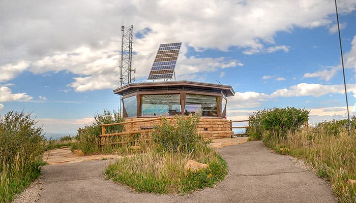 In Mesa Verde National Park, a short trail from the Park Point parking lot leads to a fire lookout