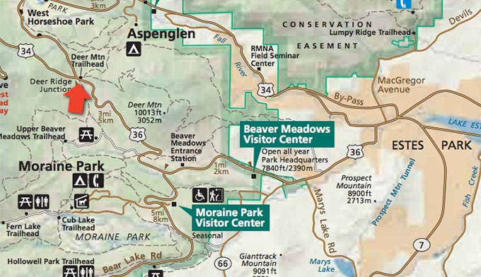 Deer Mountain Trailhead Map