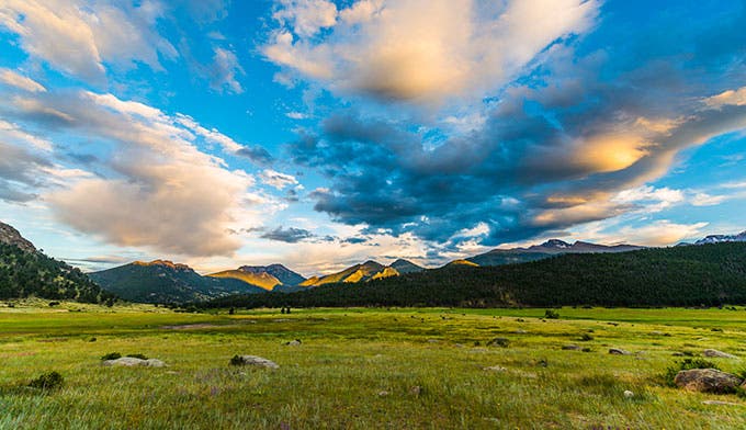 Moraine Park Sunset in Rocky Mountain National Park