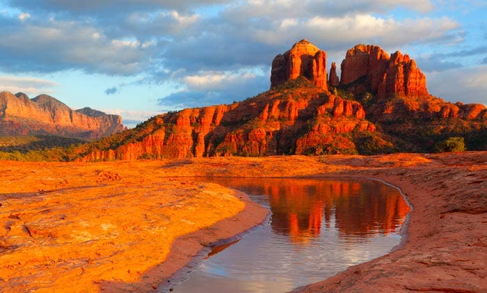 Sedona-CathedralRock-reflection_DP_700 Cathedral Rock in Sedona, Ariz.