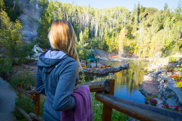 Soak in Strawberry Park Hot Springs in Steamboat Springs, Colo.