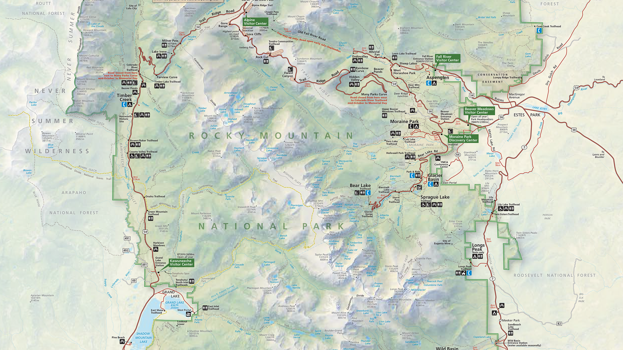 Official Rocky Mountain National Park Map PDF