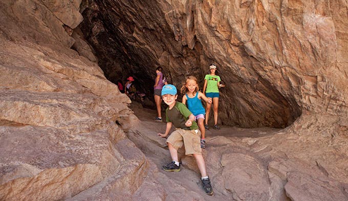 CO-Eldorado-State-Park-kids_courtesyCOParksAndWildlife_680 A family exploring Eldorado Canyon State Park