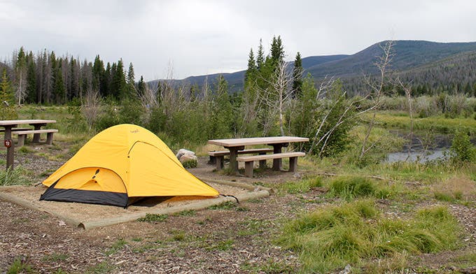 "Timber Creek Campground on the west side of Rocky Mountain National Park"