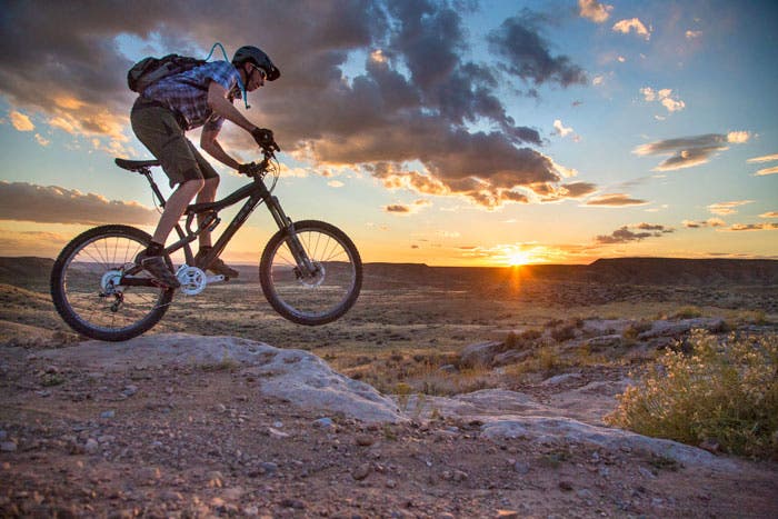 Mountain biking at McCoy Flats near Vernal, Utah