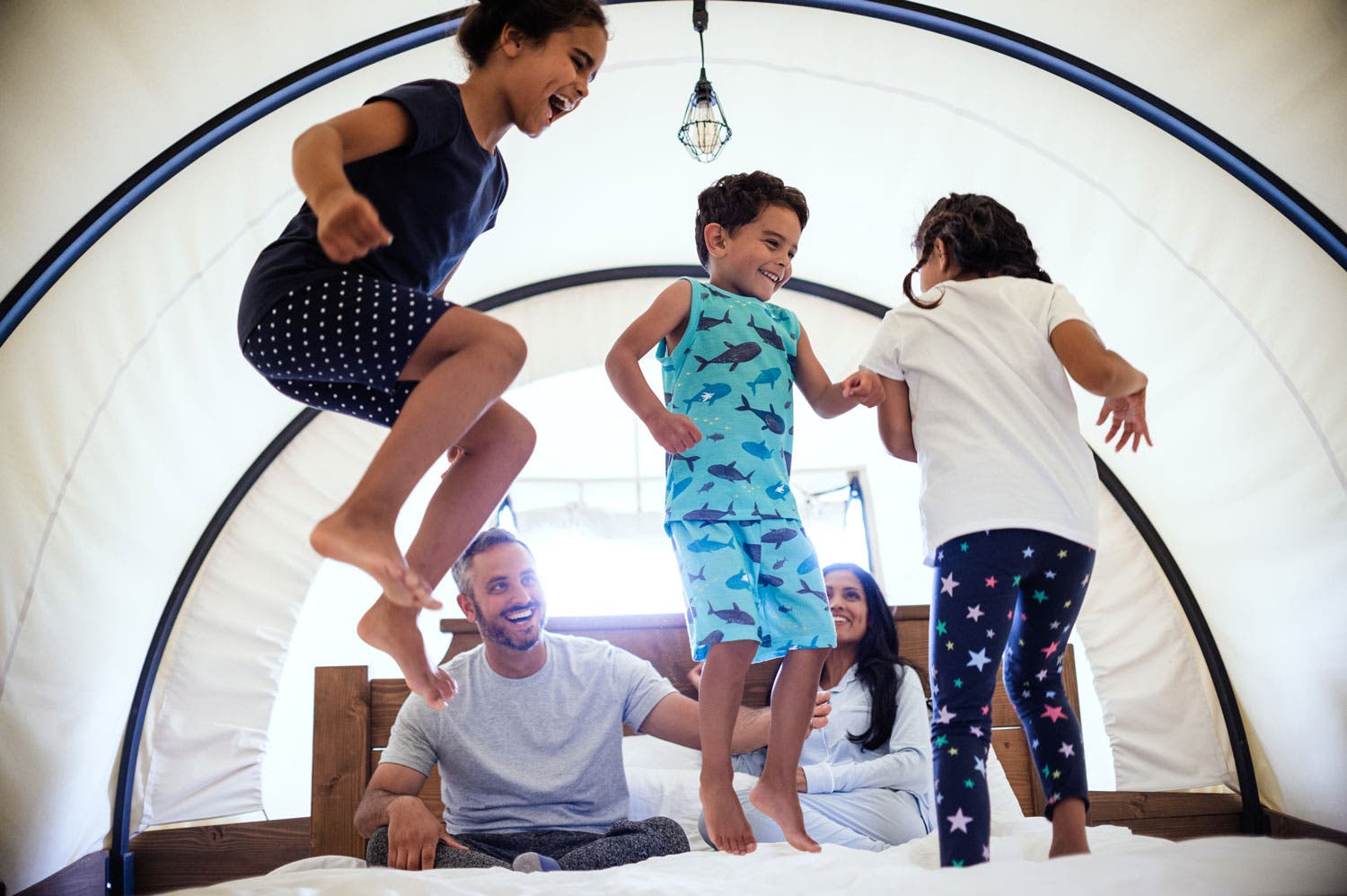 Stay in a Conestoga wagon at River Run RV Resort