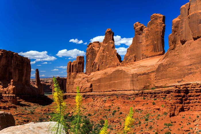 Park Avenue rock formations in Arches National Park, Utah