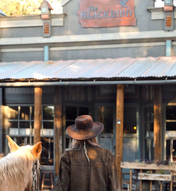 The Black Bird Saloon in Cerrillos in Santa Fe County, N.M.