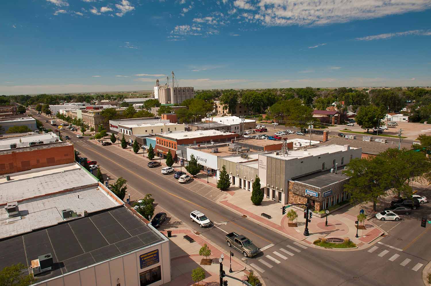Aerial view of Fort Morgan, Colorado