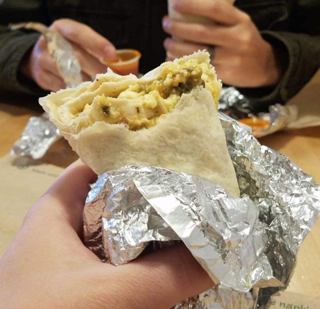 Blackbelly breakfast burrito in Boulder, Colo.