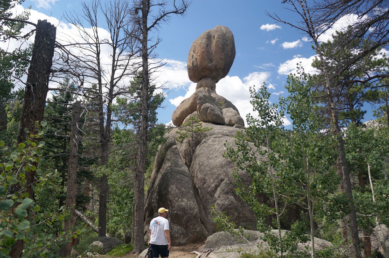 Balanced Rock on the Gem Lake Trail in Rocky Mountain National Park