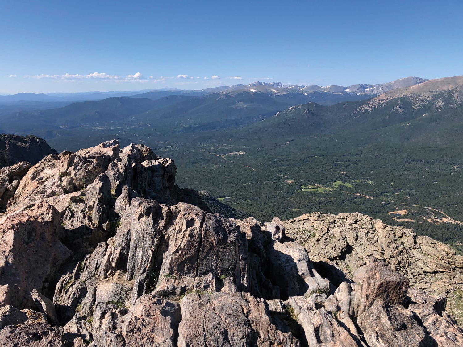 View of Colorado Highway 7 from Twin Sisters Peaks by Semi Rad Brendan Leonard