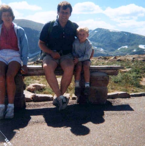 Brendan Leonard in Rocky Mountain National Park as a young boy in 1986