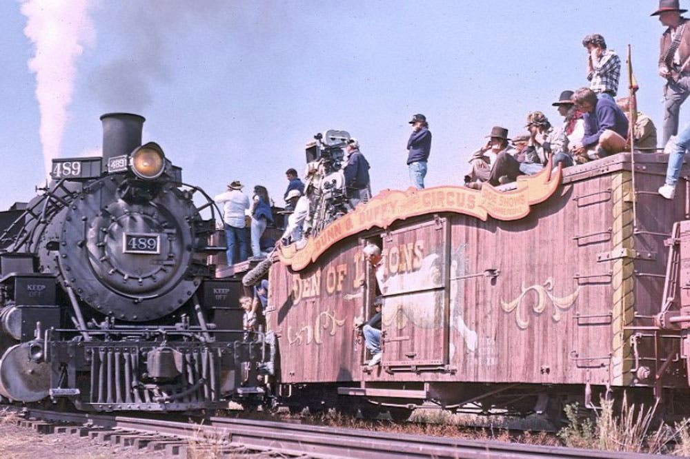 Steven Spielberg, George Lucas and crew transform the Cumbres & Toltec into a circus train