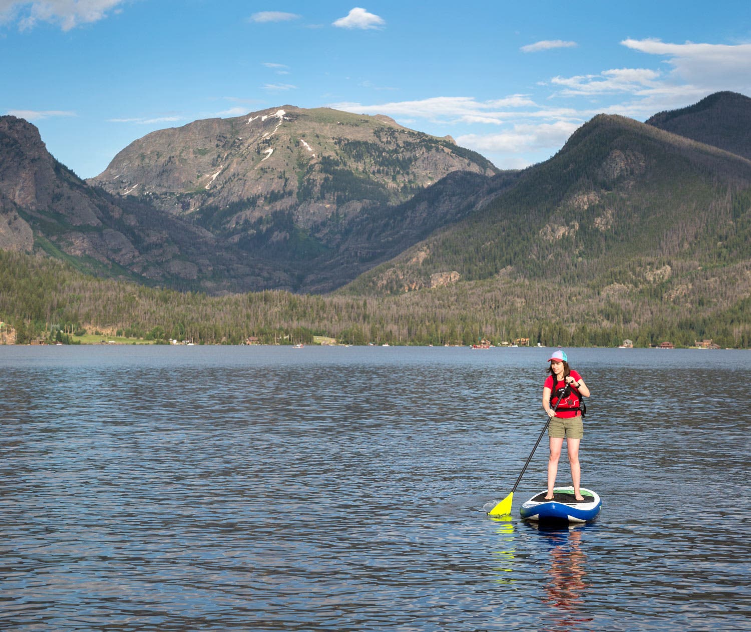 Paddleboarding on Grand Lake
