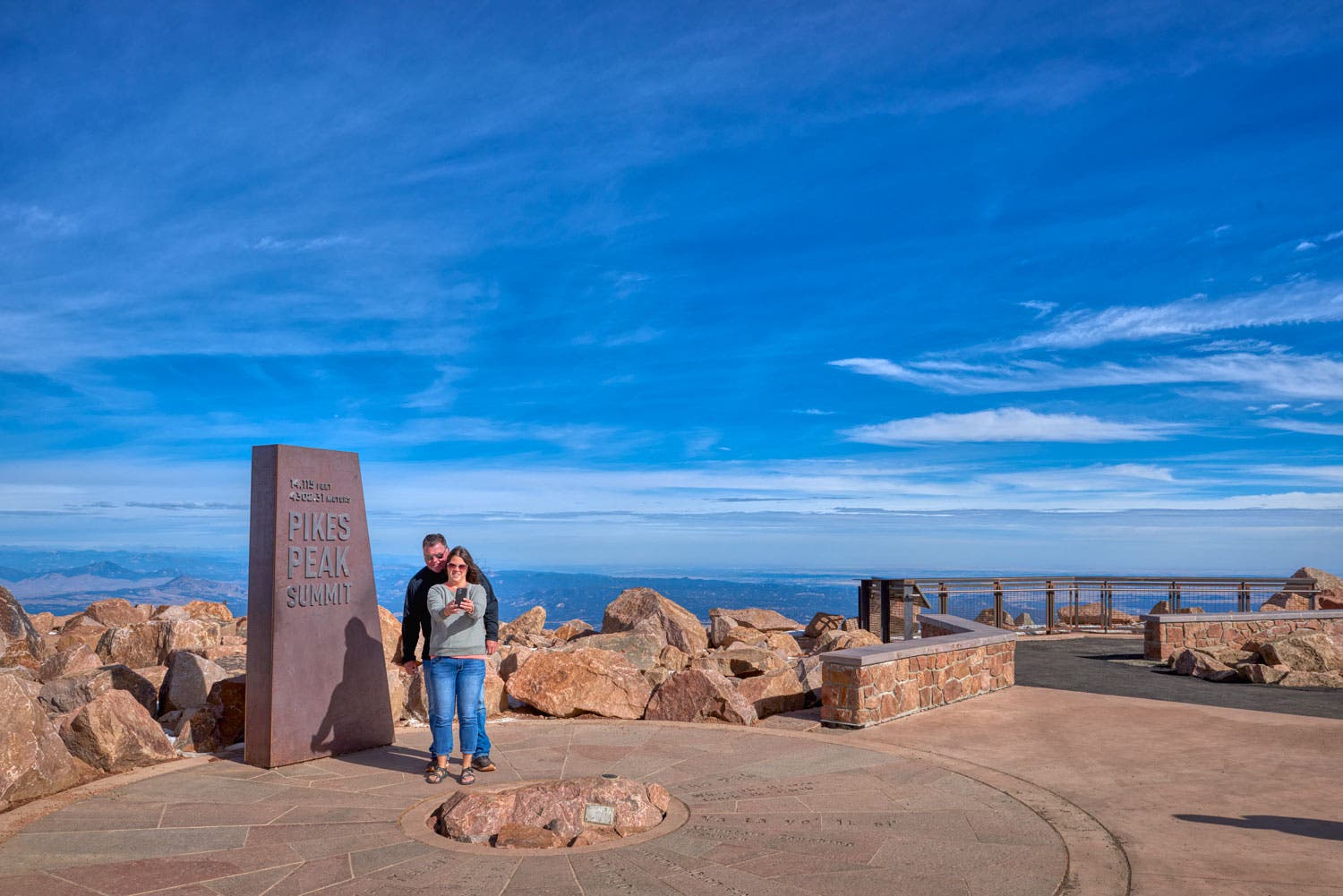 The summit of Pikes Peak in Colorado Springs