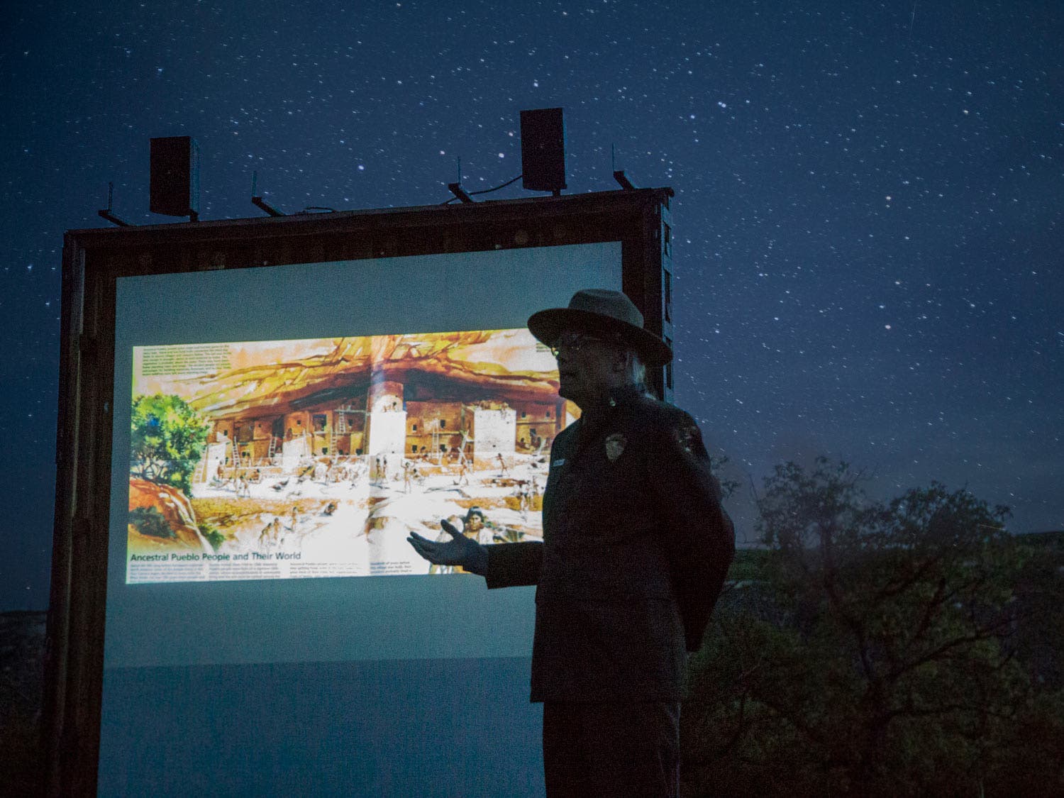 Evening ranger program at Mesa Verde National Park