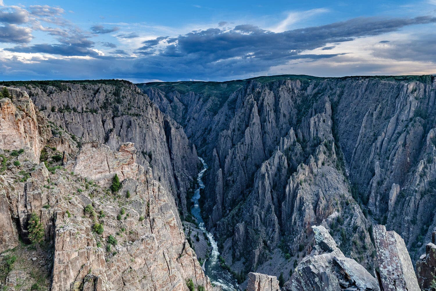 The Kneeling Camel rock formation from the North Rim at Black Canyon of the Gunnison National Park