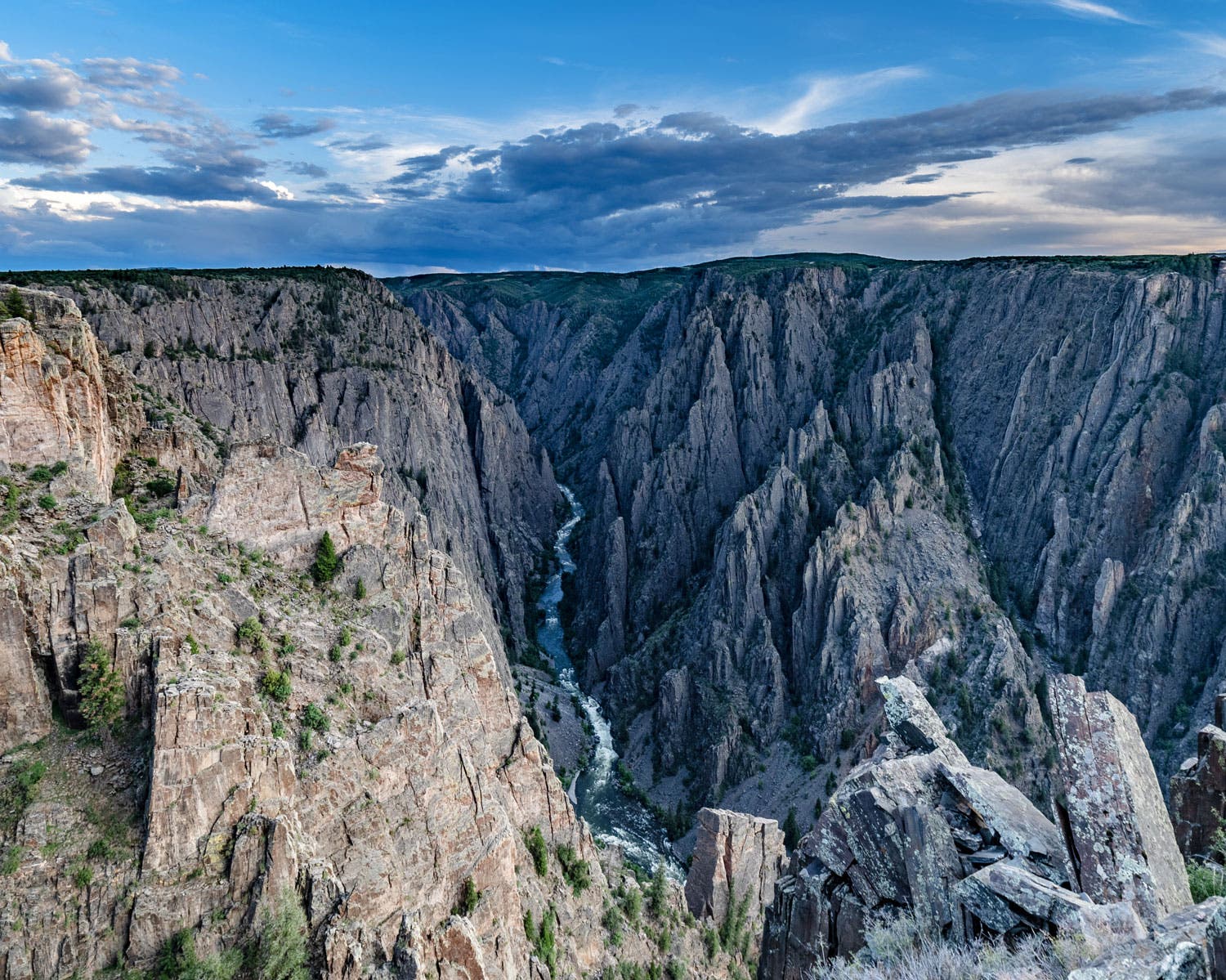 The Kneeling Camel rock formation from the North Rim at Black Canyon of the Gunnison National Park