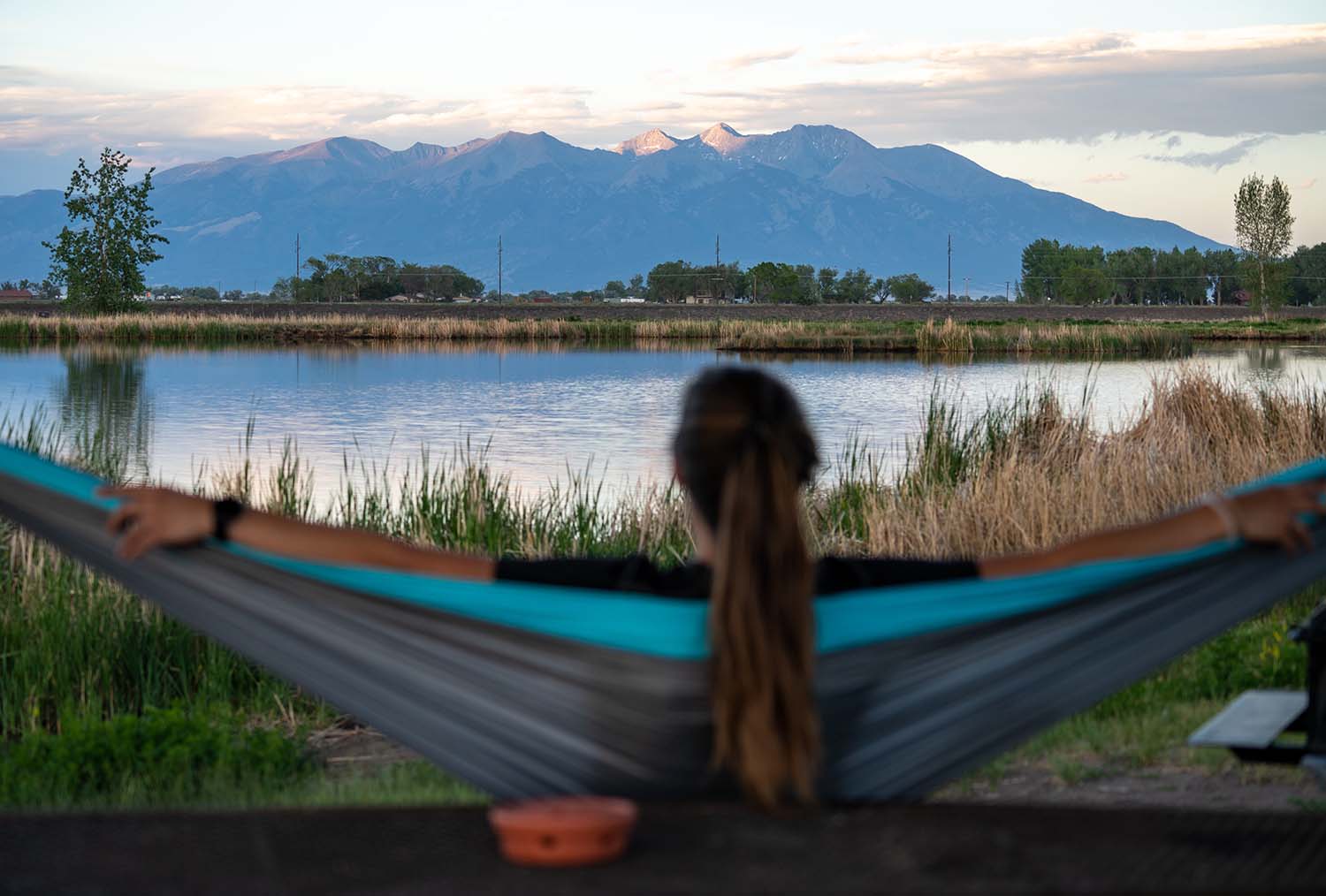 Relax in a hammock at Blanca Vista Park