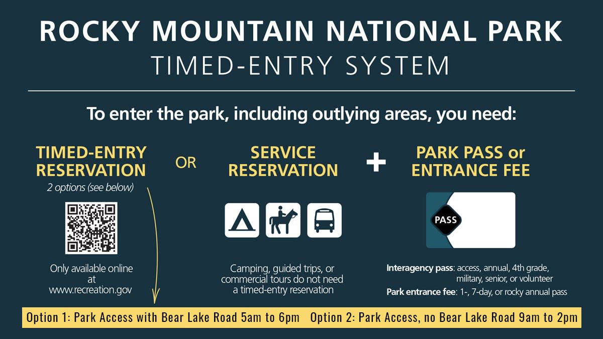 2023 Reservations for Rocky Mountain National Park